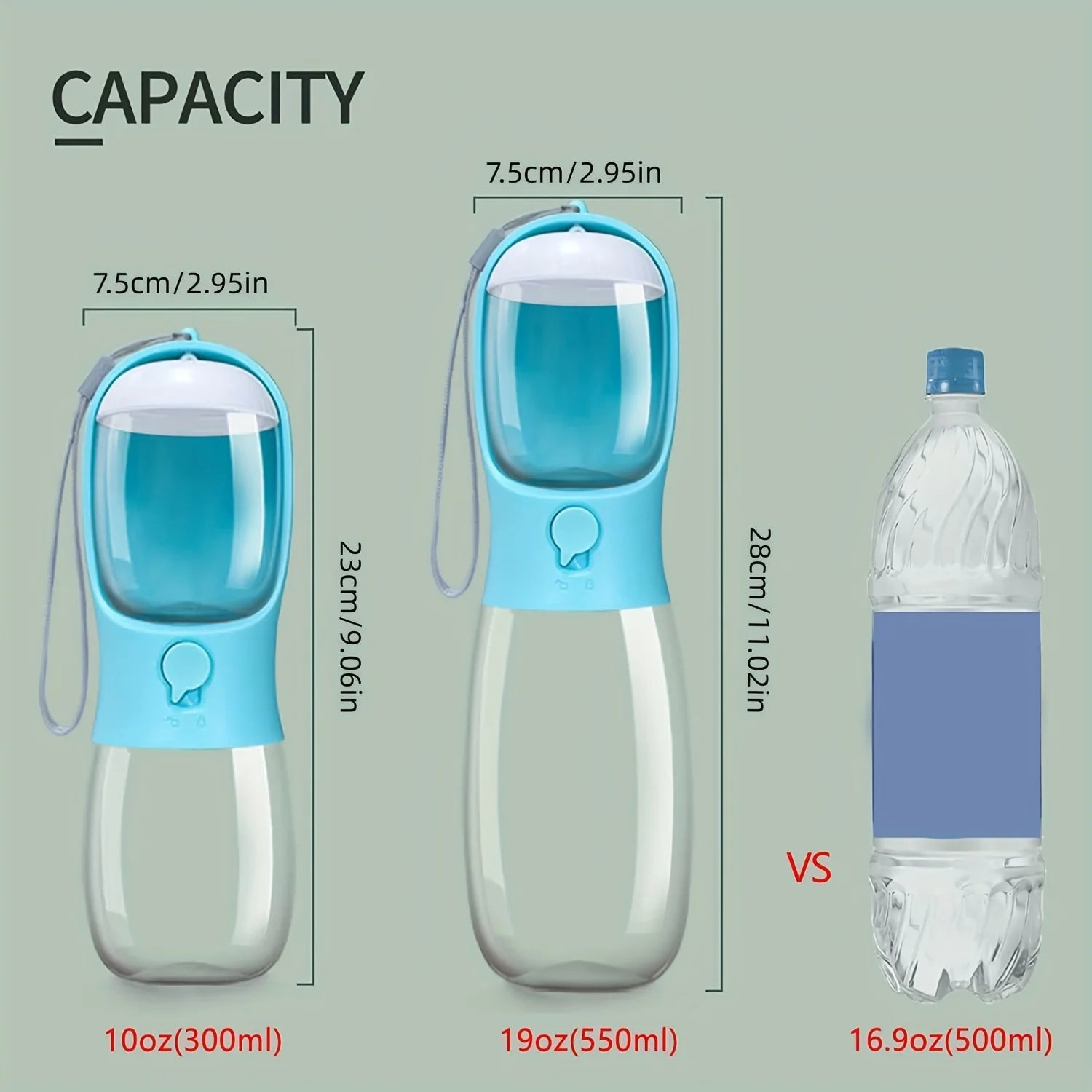 Botella de Agua Portátil para Mascotas