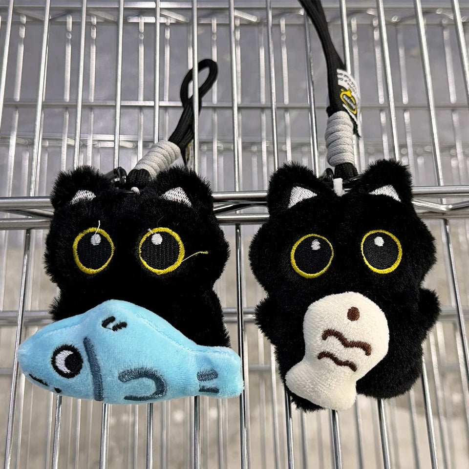 Llavero de Peluche Gato Negro