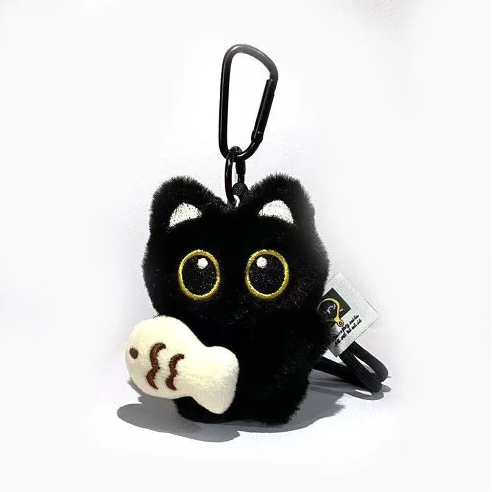 Llavero de Peluche Gato Negro